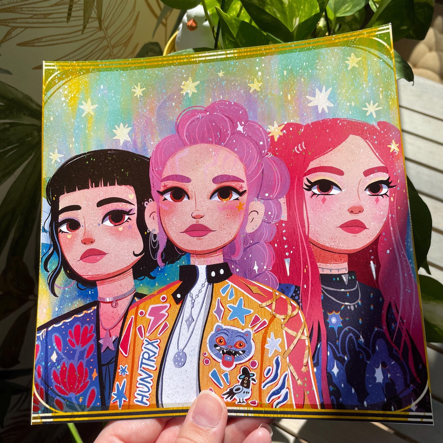 Print Huntrix:  Fanart de la colección de ilustraciones "Las Guerreras K-Pop"