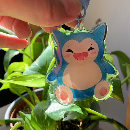 Snorlax-Poke Keyring | llavero | Fanart colgante regalo llaves mochila