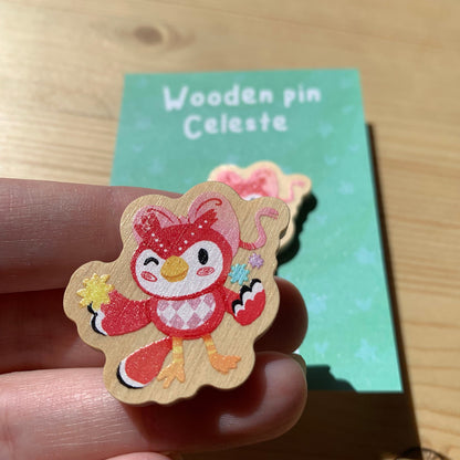 Pin de madera natural, Celeste Animal Crossing New Horizons, Nintendo Switch