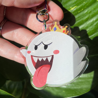 Llavero Rey Boo | Keyring Keychain Acrilico colgante regalo llaves mochila Keychain