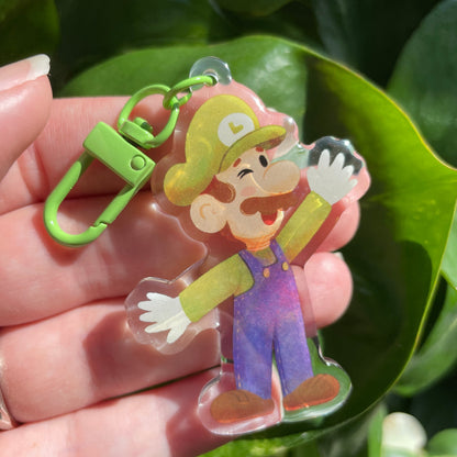 Llavero Luigi | Keyring Keychain Acrilico colgante regalo llaves mochila Keychain