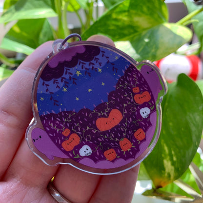 Llavero Halloween  murciélago blanco | Tamagotchi shaker