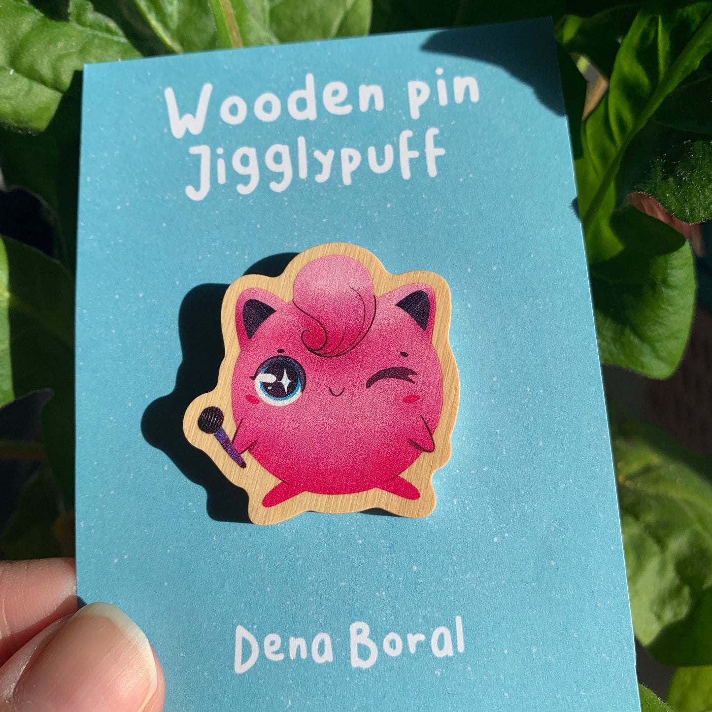 Pin de Madera Jigglypuf-poke | Jigglypuf-poke Wooden Pin Badge