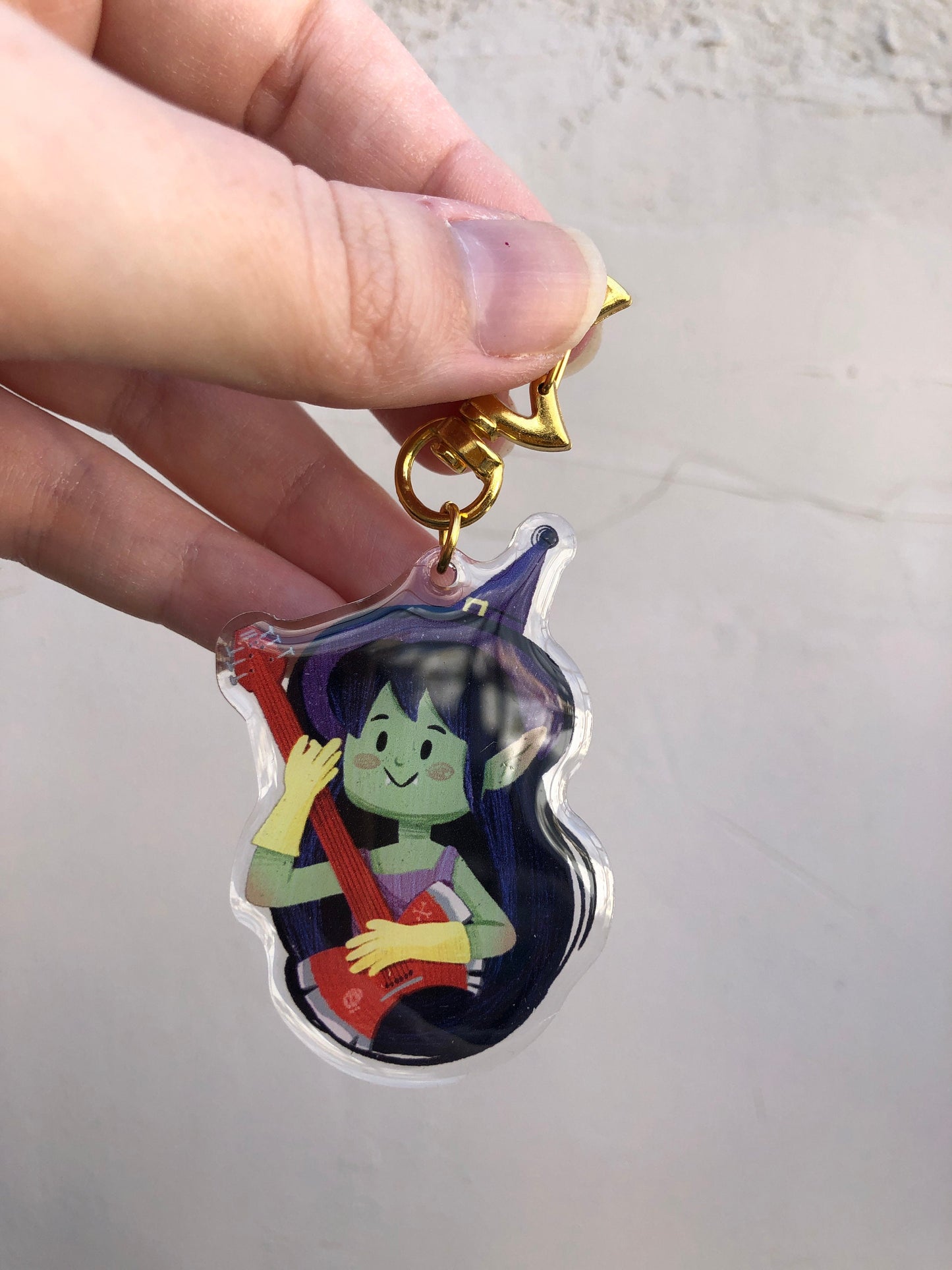 Marceline Adventure Time Keyring | Marceline Hora de Aventuras llavero acrilico | Fanart Llavero colgante regalo llaves mochila Keychain