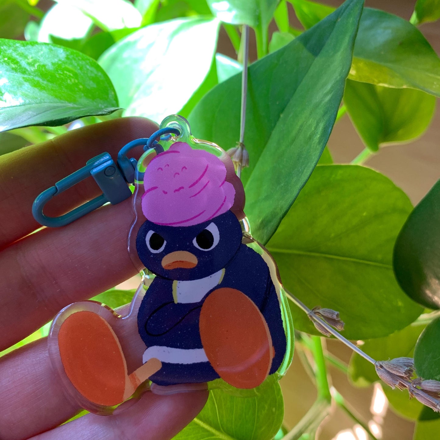 Pingu Enfadado Llavero | Colgante regalo llaves mochila Keychain Keyring