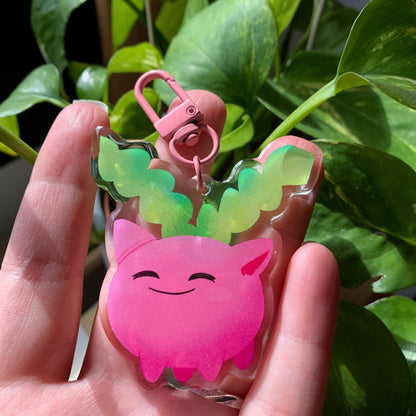 Hoppip-Poke Keyring | Poke llavero | Fanart colgante regalo llaves mochila