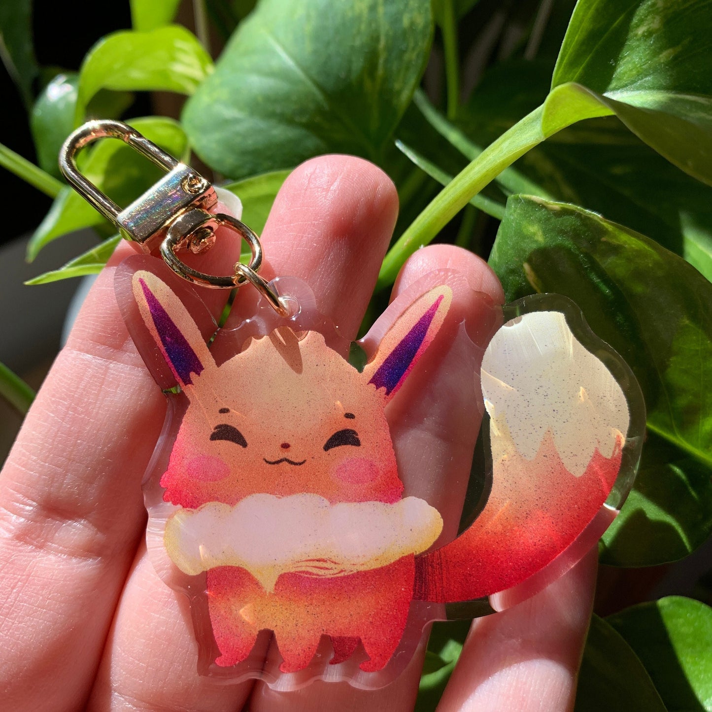 Eevee-Poke Keyring | llavero | Fanart colgante regalo llaves mochila