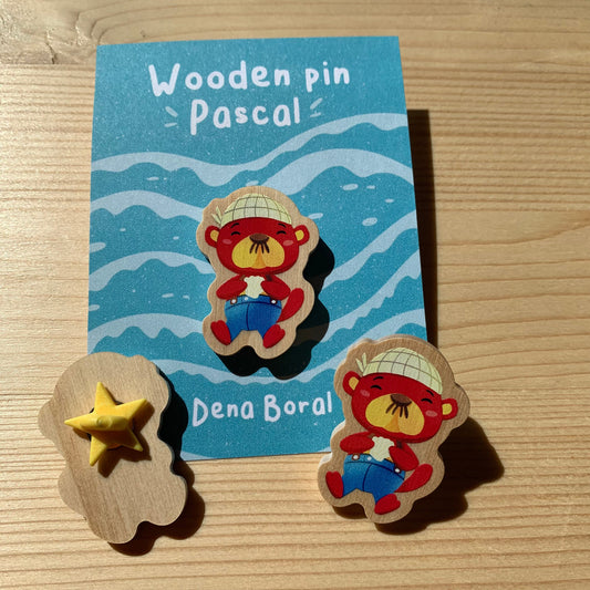 Pin de madera natural, Pascal Animal Crossing New Horizons, Nintendo Switch Merengue