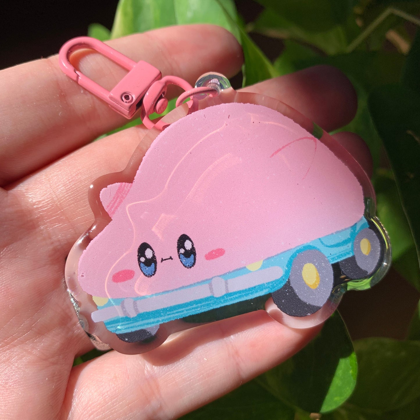Llavero Kirby car |Keyring Keychain Acrilico colgante regalo llaves mochila Keychain
