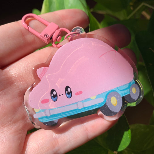 Llavero Kirby car |Keyring Keychain Acrilico colgante regalo llaves mochila Keychain