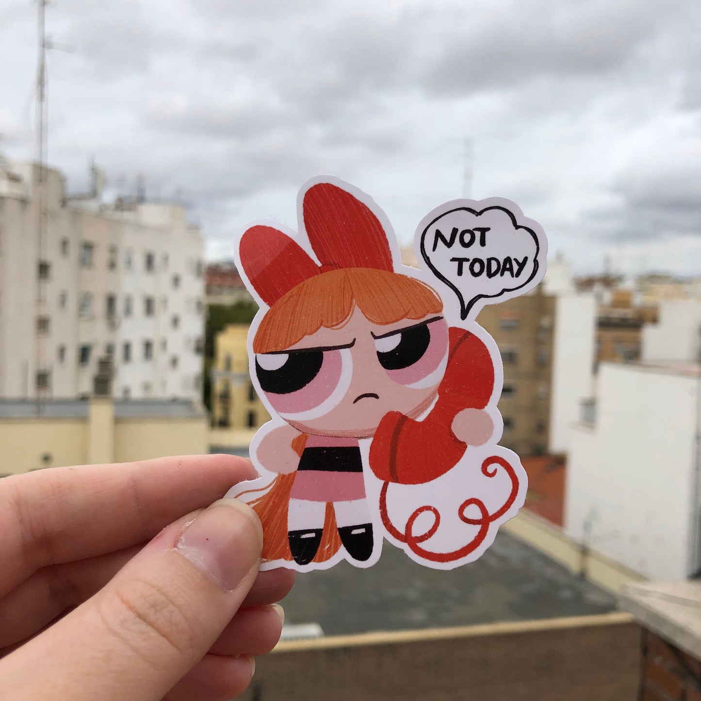 Pack Pegatinas Pétalo Las Supernenas | Blossom The Powerpuff Girls Stickers Pack | Cartoon Network Fanart | Las Chicas Superpoderosas