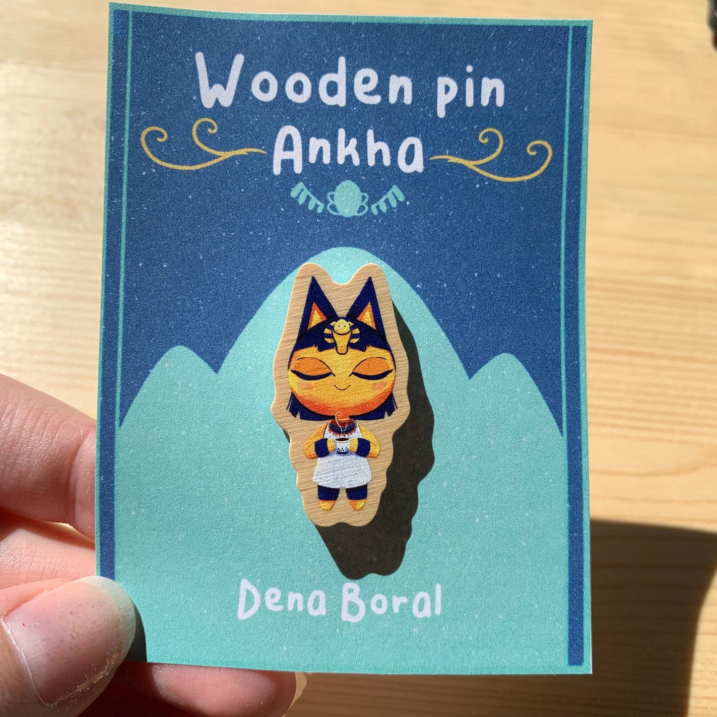 Pin de madera natural, Patri Animal Crossing New Horizons, Nintendo Switch Ankha