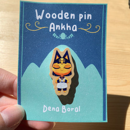 Pin de madera natural, Patri Animal Crossing New Horizons, Nintendo Switch Ankha