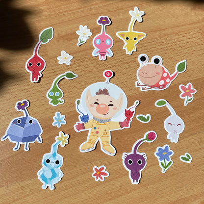 Pack Pegatinas Pikmin | Pikmin Stickers Pack | Illustration Fanart