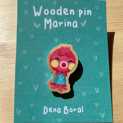 Pin de madera natural, Marina Animal Crossing New Horizons, Nintendo Switch