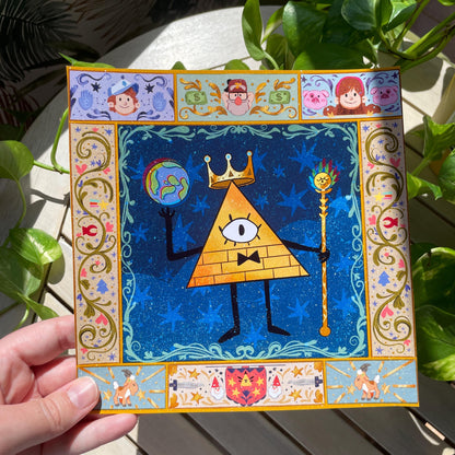 Print Bill Cipher, El rey:  Fanart de la colección de ilustraciones "Gravity Falls"
