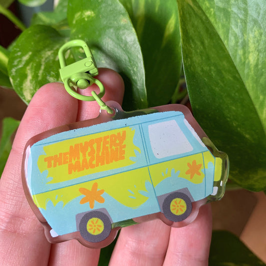 The Mistery Machine Keyring: Llavero acrilico epoxy | Colgante regalo llaves mochila | Furgoneta Scooby