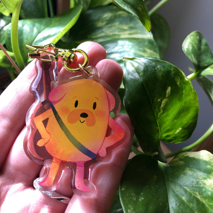 Jake Adventure Time Keyring | Jake el perro Hora de Aventuras llavero acrilico | Fanart Llavero colgante regalo llaves mochila Keychain