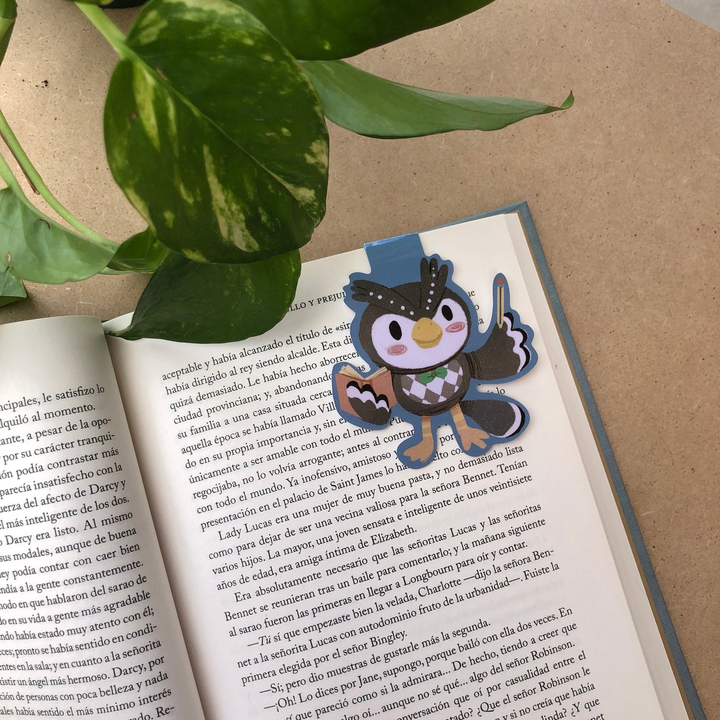 Socrates Blathers Animal Crossing Marcapáginas | Separador magnético Punto de Libro | Hecho a mano Handmade | Animal Crossing New Horizons