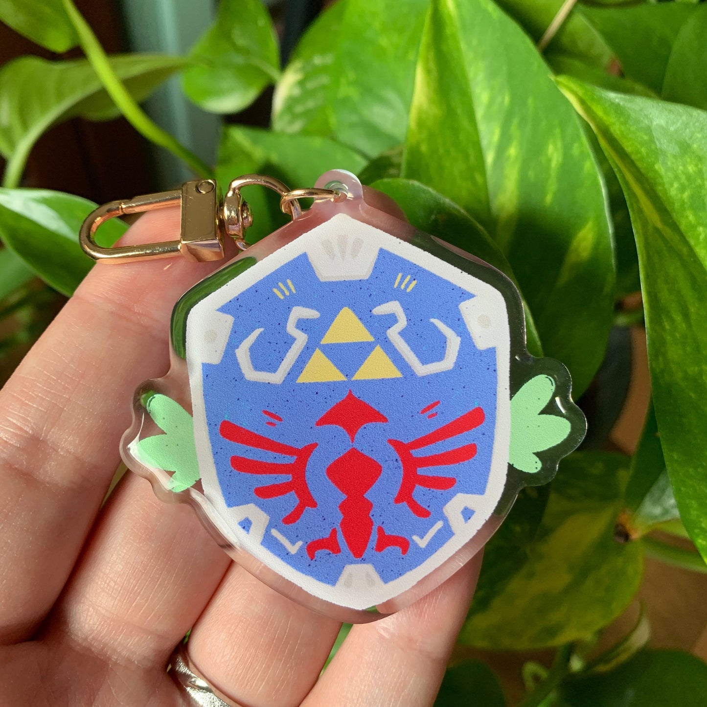 Zelda Escudo Llavero | Llavero acrilico epoxy | Colgante regalo llaves mochila | Zelda Shield Keyring Keychain