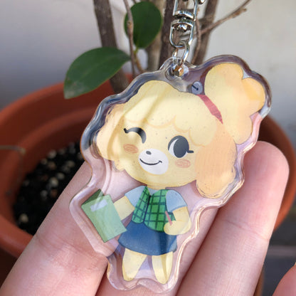 Isabelle Keyring | Canela llavero | Animal Crossing Llavero | New Horizons | Llavero colgante regalo llaves mochila Keychain