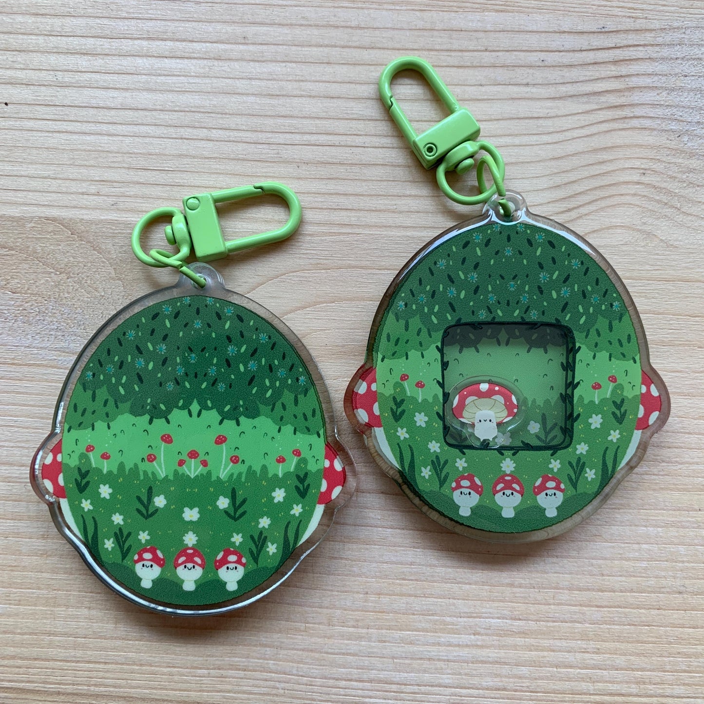 Shaker Champiñon Llavero | Tamagotchi shaker Keychain Champiñones Mushroom Seta Silvestre