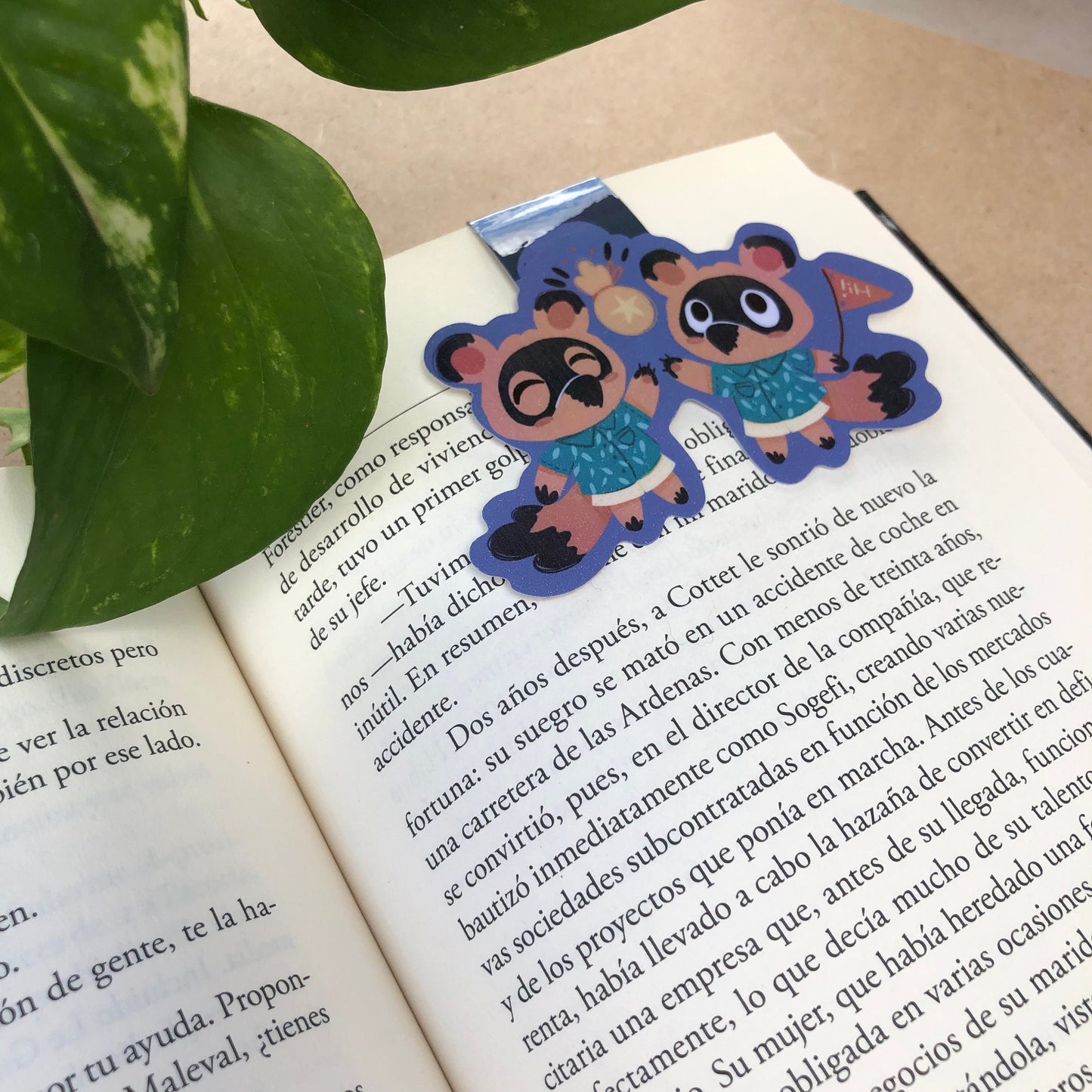 Tendo & Nendo (Timmy Tommy) Animal Crossing Marcapáginas | Separador magnético Punto de Libro | Hecho a mano Handmade | New Horizons