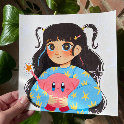 Print Kirby Fanart Ilustración Impresa