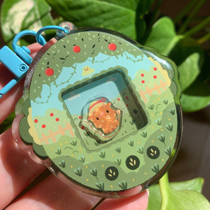 Llavero vaquita marrón | Tamagotchi shaker
