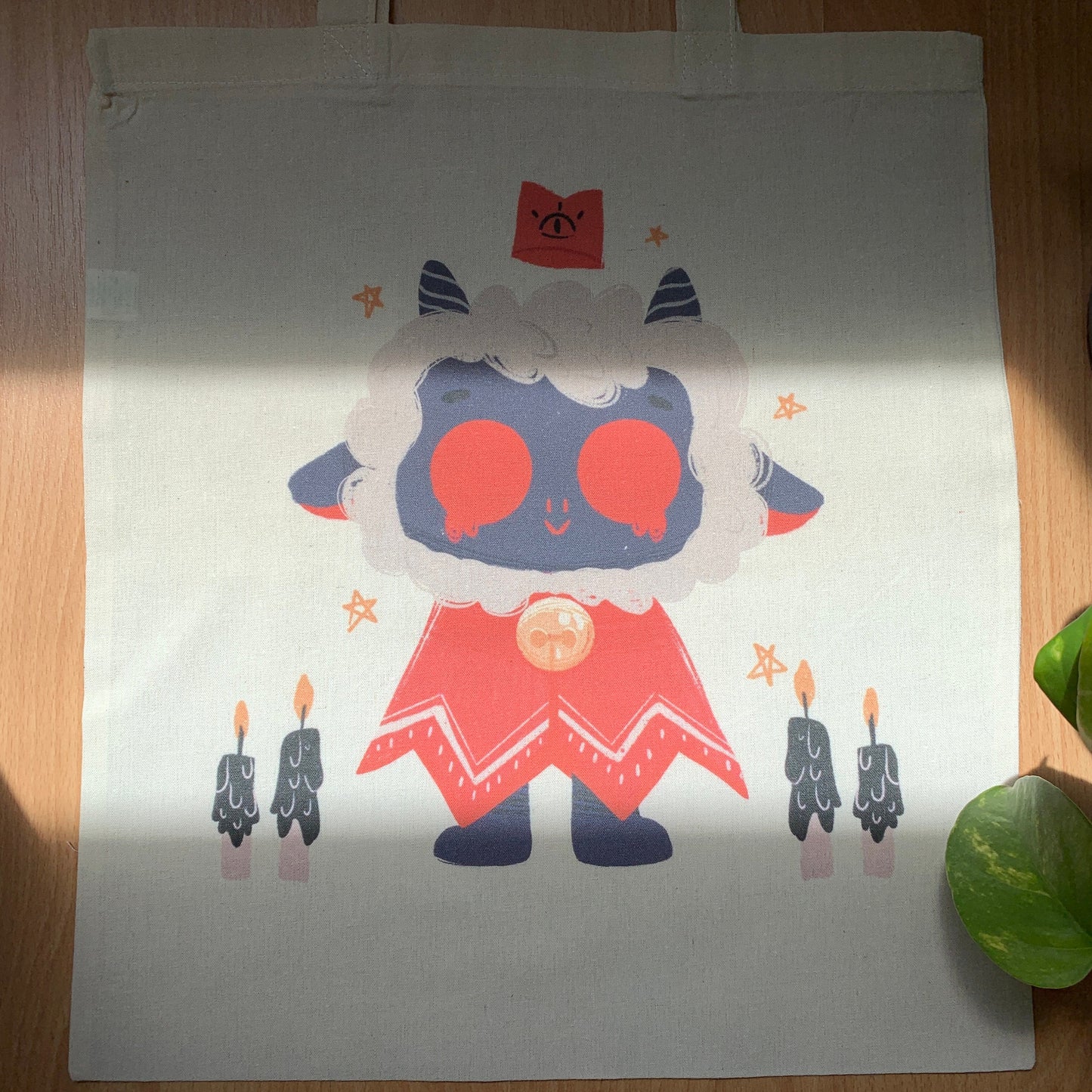 Tote Bag Cult Of The Lamb | Bolsa Tela Fanart Cult Of The Lamb | Fan Art 100% Algodón 40x40cm 16x16inch