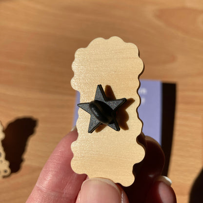 Pin de Madera Hollow Knight: Wooden Pin Inspired Videogame,  Original Regalo Eco Friendly Madera Natural