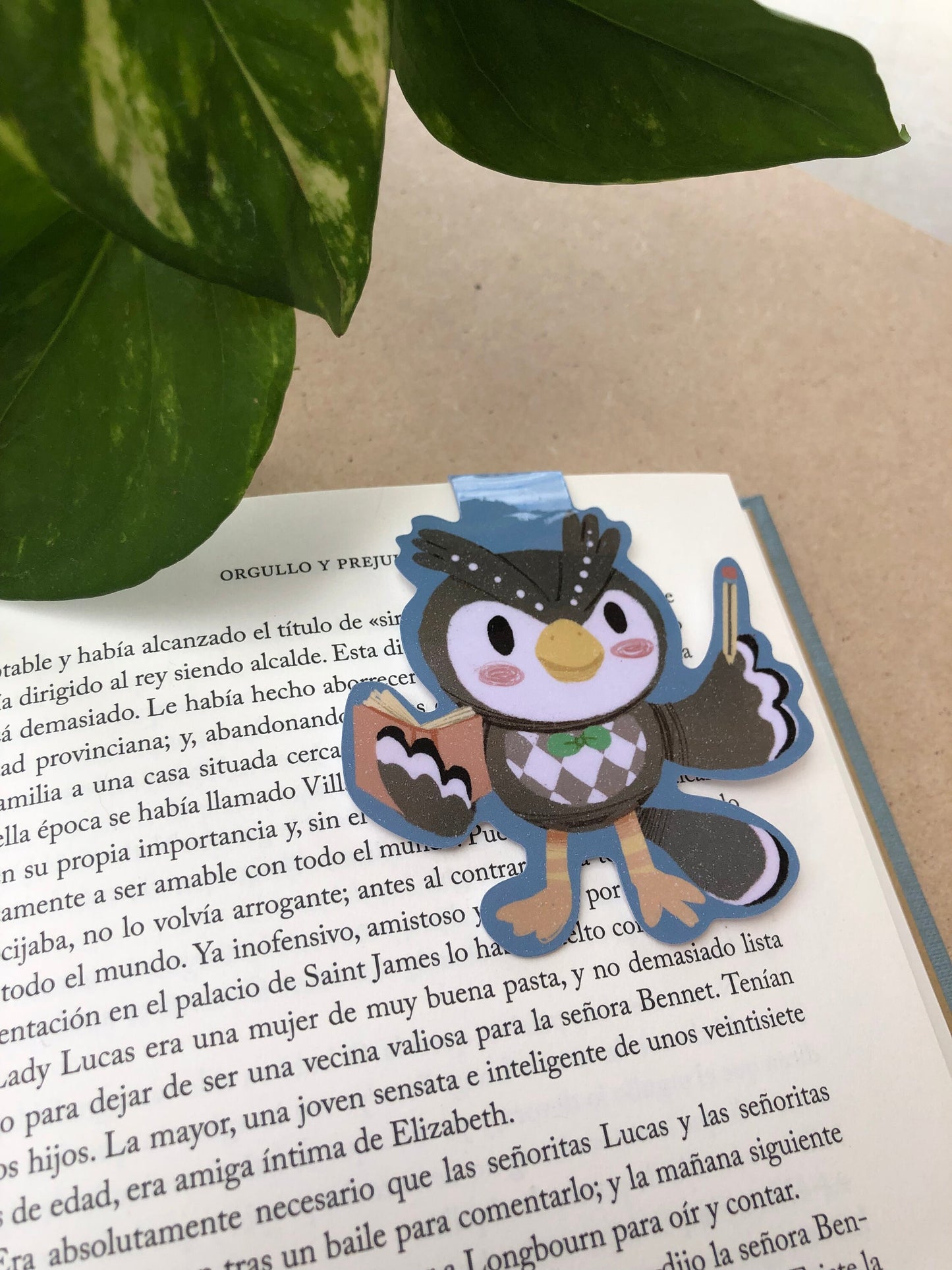 Socrates Blathers Animal Crossing Marcapáginas | Separador magnético Punto de Libro | Hecho a mano Handmade | Animal Crossing New Horizons