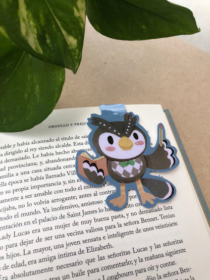 Socrates Blathers Animal Crossing Marcapáginas | Separador magnético Punto de Libro | Hecho a mano Handmade | Animal Crossing New Horizons