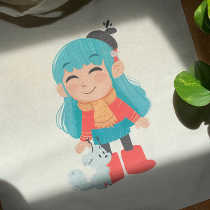 Tote Bag Hilda | Totebag Fanart Hilda The Series | Netflix Fan Art 100% Cotton 40x40cm 16x16inch