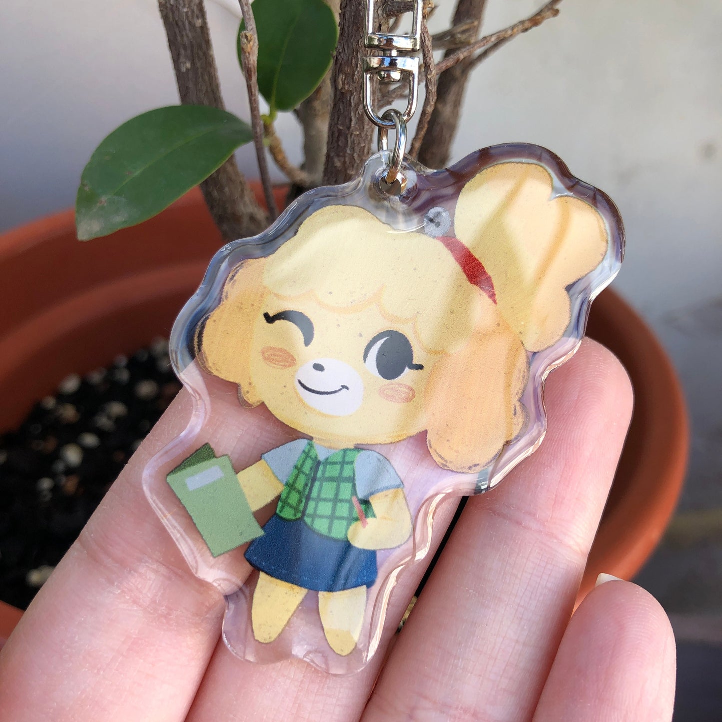 Isabelle Keyring | Canela llavero | Animal Crossing Llavero | New Horizons | Llavero colgante regalo llaves mochila Keychain