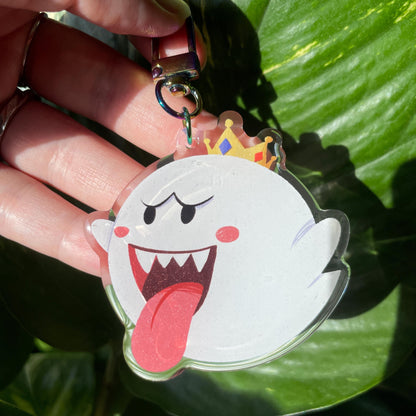 Llavero Rey Boo | Keyring Keychain Acrilico colgante regalo llaves mochila Keychain