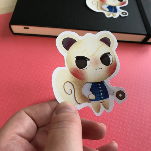 Pegatina Munchi Animal Crossing New Horizons | Cuaderno Decoración iPad Portatil Stickers Removible