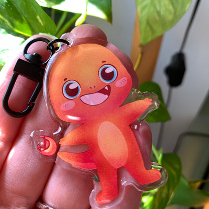 Charmander-Poke Keyring | Poke llavero | Fanart colgante regalo llaves mochila