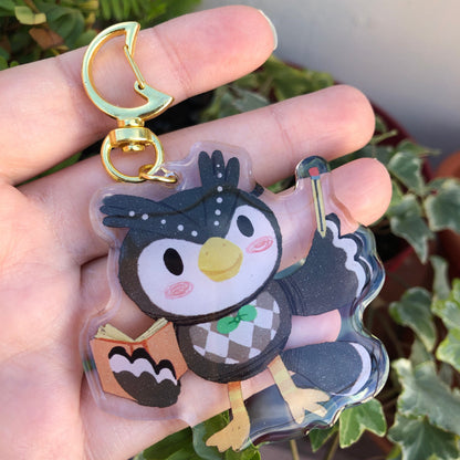 Socrates Keyring | Blathers llavero | Animal Crossing Llavero | New Horizons | Llavero colgante regalo llaves mochila Keychain