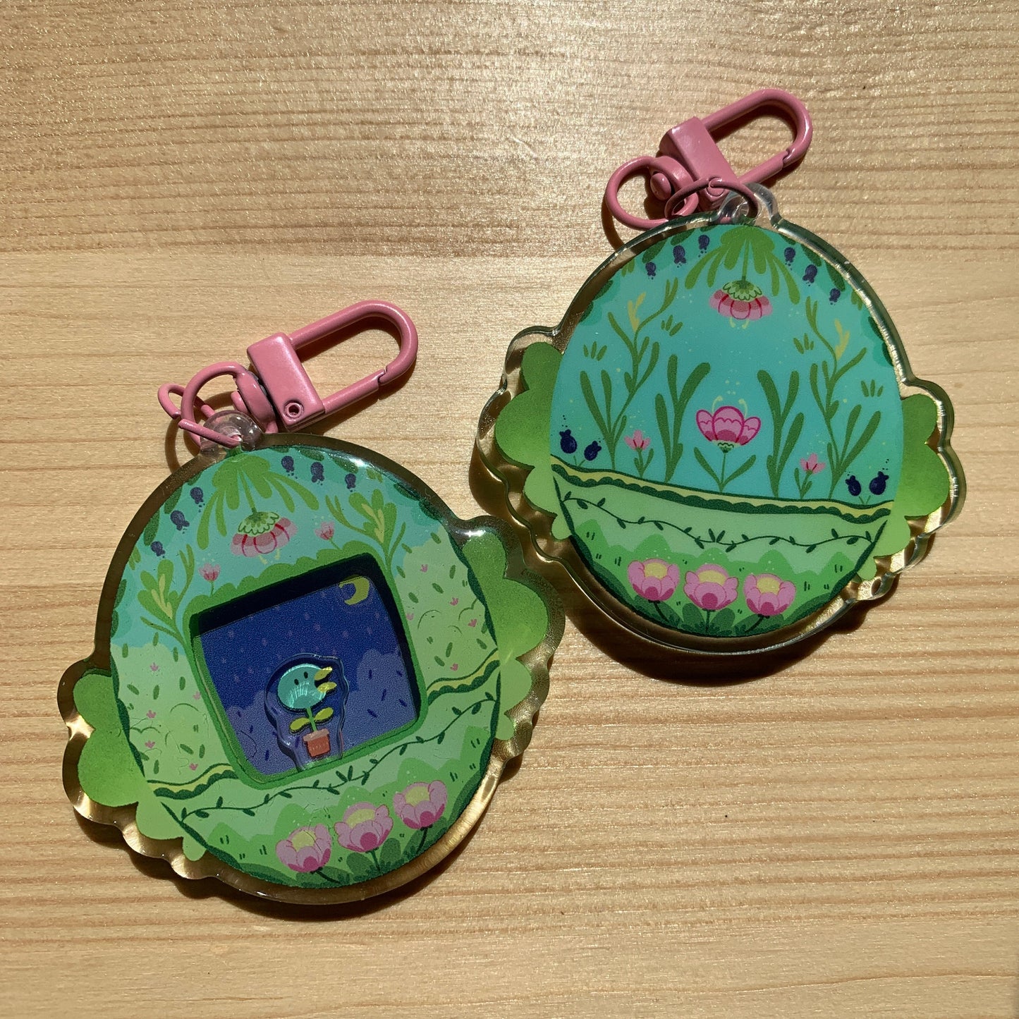 Llavero flores fanart | Tamagotchi shaker