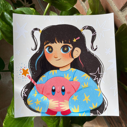 Print Kirby Fanart Ilustración Impresa