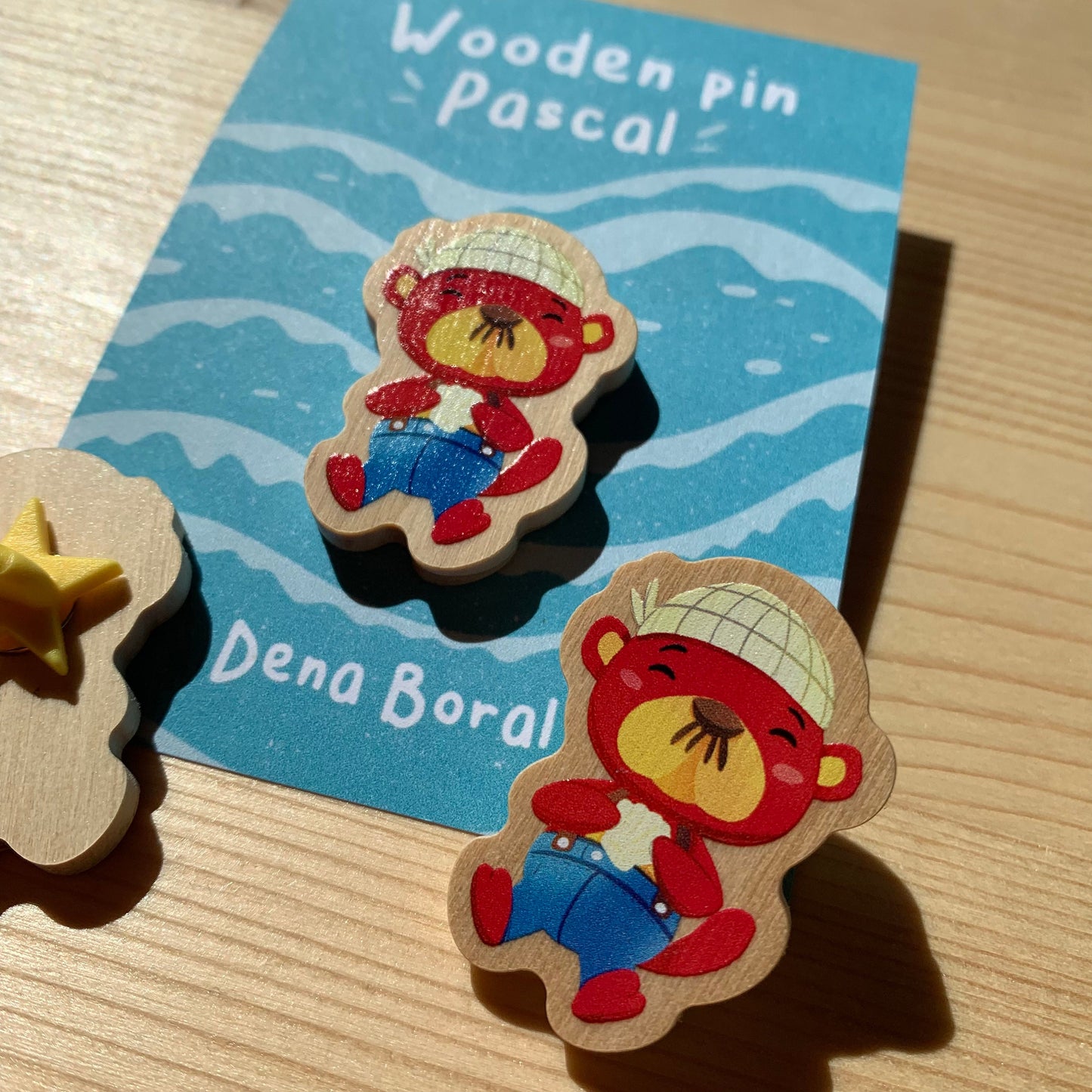 Pin de madera natural, Pascal Animal Crossing New Horizons, Nintendo Switch Merengue