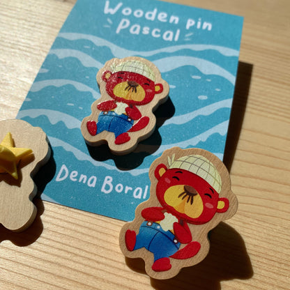 Pin de madera natural, Pascal Animal Crossing New Horizons, Nintendo Switch Merengue