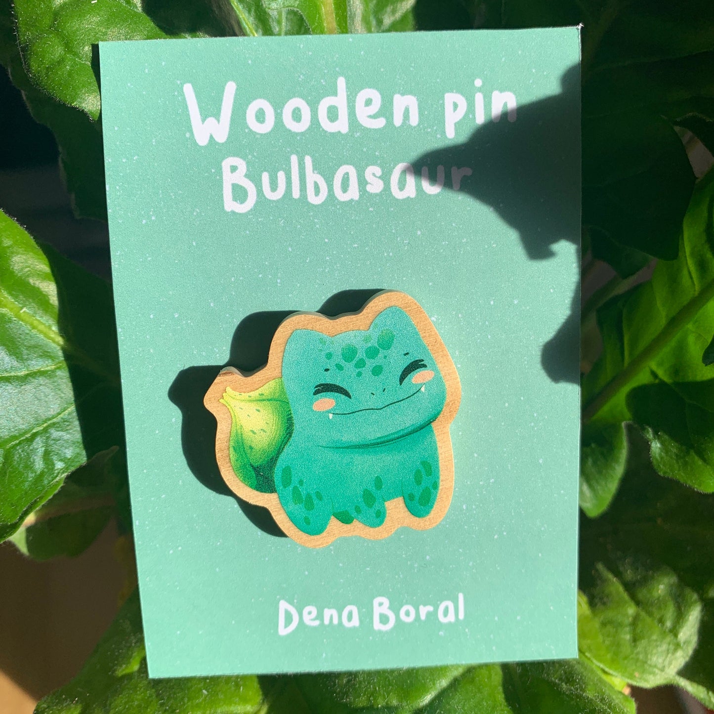 Pin de Madera Bulbasur-poke |Bulbasur-poke Wooden Pin Badge |