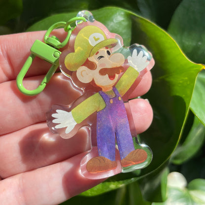 Llavero Luigi | Keyring Keychain Acrilico colgante regalo llaves mochila Keychain