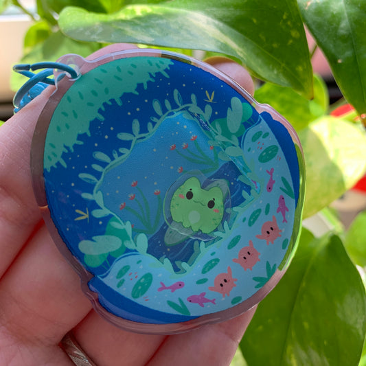 Shaker Rana y Nenufar Llavero | Tamagotchi shaker Keychain