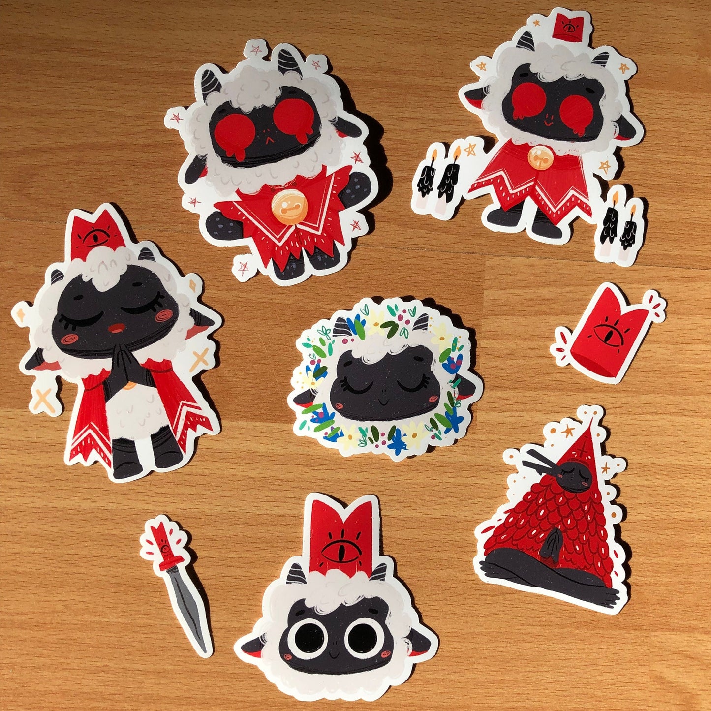 Pack Pegatinas Cult Of The Lamb | Stickers Pack | Fanart