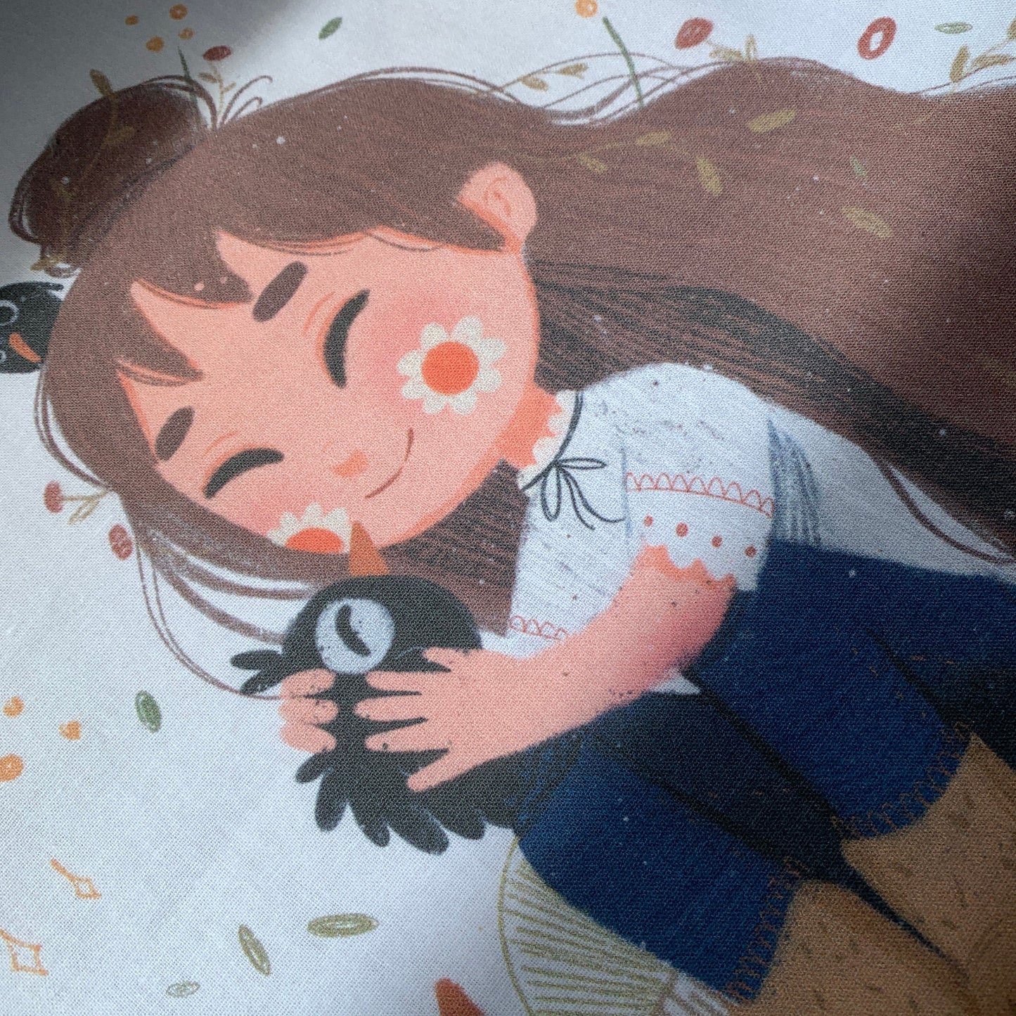 Tote Bag Birds | Bolsa Tela Ilustración Original Dena Boral | 100% Algodón 40x40cm 16x16inch