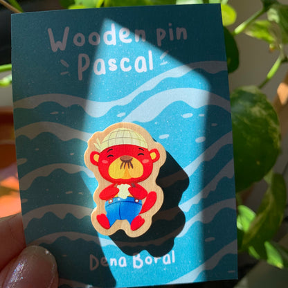 Pin de madera natural, Pascal Animal Crossing New Horizons, Nintendo Switch Merengue