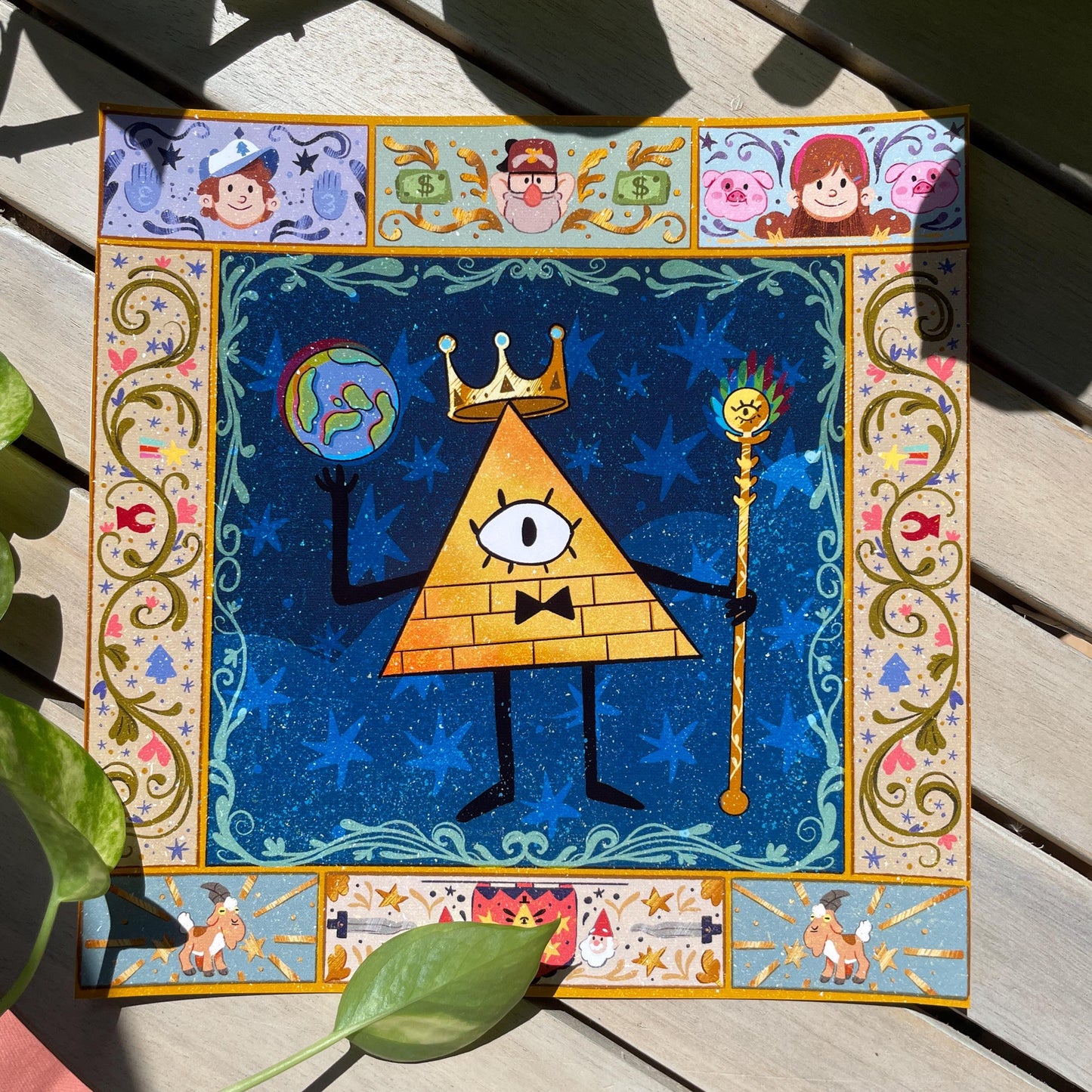 Print Bill Cipher, El rey:  Fanart de la colección de ilustraciones "Gravity Falls"